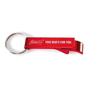 Budweiser Chaveiro e Abridor de Garrafa de Cerveja Vermelho Plástico 17g 6,3cm (Cervejas)
