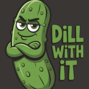 Dill With It Pickle Notebook: Funny Notebook For Pickle Lovers - 6x9 120 Page College Ruled Lined Paper - Designs, C & D (CDs)