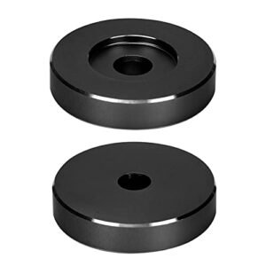 Estink Adaptador de Toca-discos de Gravação, Adaptador de Braçadeira de Alumínio para Registros de Furos Grandes, Com Reprodução Estável e de Som, Compatível Com a (BLACK) (Equipamentos)