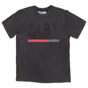 Rock Off officially licensed products Camiseta masculina Killers Band Photo Mono Stone Wash cinza carvão, Cinza carvão, P (CDs)