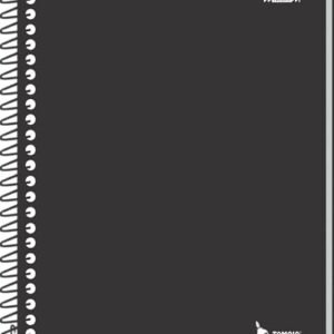 CADERNO 1/4 ESPIRAL C.D. PRETO 200FLS SEM PAUTA - UNIDADE (CDs)