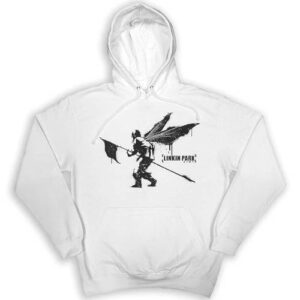 Rock Off officially licensed products Moletom masculino com capuz Linkin Park Street Soldier branco, Branco, M (CDs)