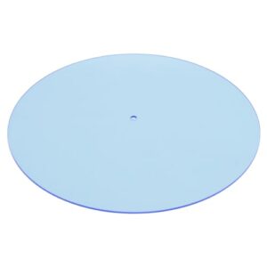 Alomejor Tapete Giratório, Tapete Acrílico Transparente para Atualização de Som do Toca-discos de 12 Polegadas (Azul claro) (Equipamentos)