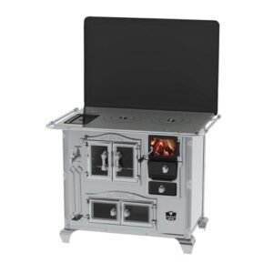 Fogão a Lenha N 2 Gab Imperador Vitreo Inox com Tampa Saida Esquerda (CDs)