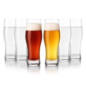 LEMONSODA Beer Belly Pilsner Glass, Classic Barware for IPAs, Hefeweizens, Lagers, Sidras, Seltzers - 400 ml (conjunto de 6) - Pronto para presente (Cervejas)