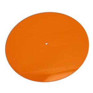 Zopsc Tapete Giratório Acrílico para Redução de Ruído, Qualidade de Som Melhorada, Tapete Antiestático para Registros LP de 12 Polegadas (Laranja) (Equipamentos)