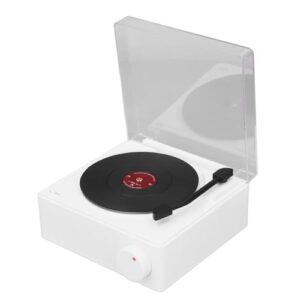 Reprodutor de Discos Bluetooth Vintage, Alto-falante Estilo Reprodutor de Vinil retrô, Estilo Fonógrafo Clássico Antiquado, Alto-falante Bluetooth Portátil para Decoração de Casa (Equipamentos)