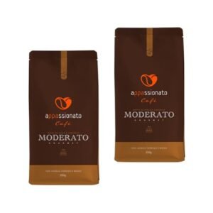 Kit 2 Café Gourmet Torrado E Moído Moderato Notas de Avelã e Caramelo 250G - Appassionato (Café)
