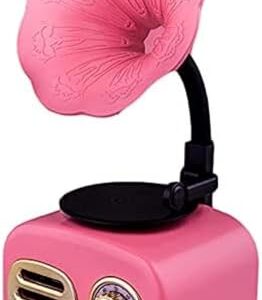 Toca-discos de vinil de madeira, tudo em um fonógrafo vintage Gramofone nostálgico com alto-falantes Players Sistema estéreo Registros de controle 3,5 mm Aux-in/USB/rádio FM/Bluetooth 4.2, r (Equipamentos)