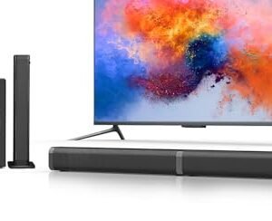 Puxinat 2 in 1 Separable Sound Bars for TV with Subwoofer, Bluetooth 5.0 Surround Sound System for Home Theater, ARC/Optical/Aux/USB TV Speaker, Treble/Bass Adjust, 10 EQ Modes, Remote Included (Equipamentos)
