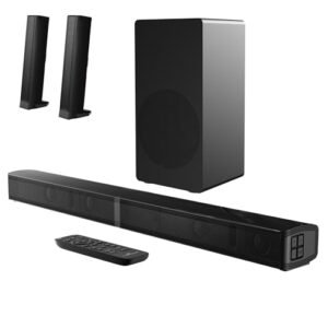 LARKSOUND Barra de som de 4,1 canais para Smart TV com subwoofer, barra de som destacável 2 em 1 para TV, Bluetooth 5.3/HDMI ARC/conexões ópticas/auxiliares (Equipamentos)