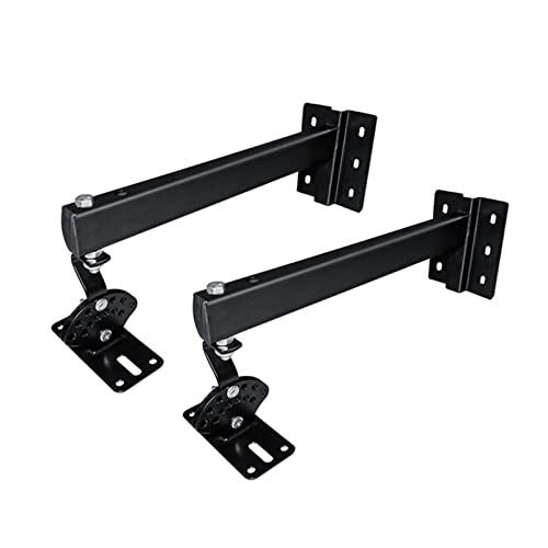 pcagfaajmh Suporte de parede para alto-falante engrossado estendido, ângulo giratório, ajustável, inclinação, suporte de montagem para alto-falante, sistema de som surround doméstico, suporte de (Equipamentos)