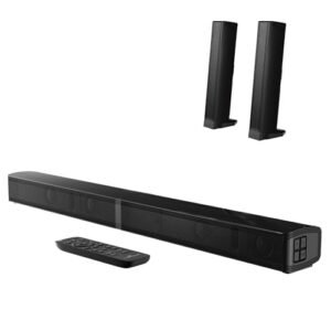 LARKSOUND Barra de som 2,2 canais para Smart TV, barra de som removível 2 em 1 para TV, sistema de som surround, Bluetooth 5.3/HDMI-ARC/conexões ópticas/AUX (Equipamentos)