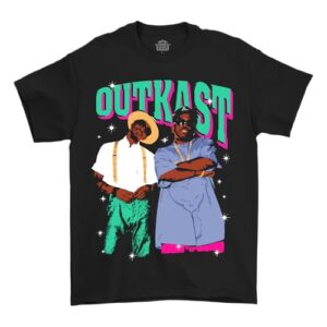 Outkast Camiseta unissex adulto oficial do comércio bootleg céu noturno, Preto, M (CDs)