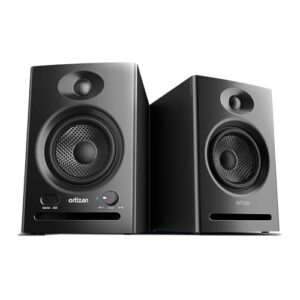 Caixas de Som Monitor de Estúdio Ativas 2.0 com BT 5.3 Dual-Mode C7 - Par de Alto-falantes para Produção Musical, Home Studio e Entretenimento, Cor Preta. (Equipamentos)