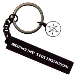 Chaveiro Bring Me The Horizon Text Logo 6 Point Star Charm Chaveiro Tamanho Único, Preto, tamanho �nico (CDs)
