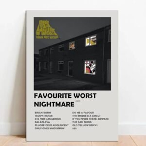 Quadro Placa Decorativa Arctic Monkeys Favourite Worst Nightmare em MDF (CDs)