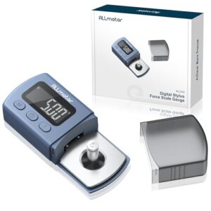 ALLmeter Medidor digital de força de 0,01 g/5,00 g para toca-discos Stylus, escala de força de rastreamento de cartucho de alta precisão com retroiluminação LCD azul para cartucho Phono Tonearm (CDs)