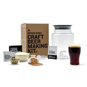 Northern Brewer - Kit para iniciantes para fabricação de cerveja artesanal de 1 galão sem sifão, equipamento e kit de receita de cerveja (Brown Ale) (Cervejas)