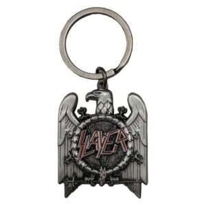 Chaveiro com logotipo Slayer Silver Eagle Band tamanho único, Prata, tamanho �nico (CDs)