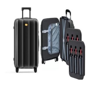 MALA BORDO ANAC KIT VIAGEM TRANSPORTE VINHO COLMEIA 6 GARRAFAS ESPUMA WINEBAG PROTETOR PROFISSIONAL (Vinhos)