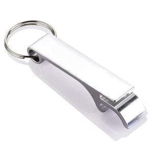 Abridor de garrafas colorido de metal premium – compacto portátil para homens e mulheres, fácil de transportar, abridor de tampa de cerveja sem esforço para bebidas (prateado) (Cervejas)