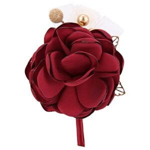 Elegante corpete de lapela rosa vinho para noivos e padrinhos (Vinhos)