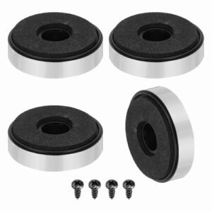Generic 4 pés de isolamento de alto-falante, base de absorção de choque de espuma de plástico de 40 mm x 10 mm, suporte de amplificador antivibração para CD de áudio, sistema de som de home theater (Equipamentos)