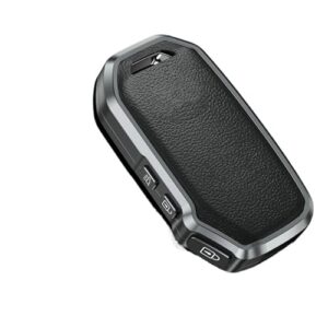 Capa de couro para chave remota de carro de metal acessórios de proteção compatível com KIA Sportage R GT Stinger GT Sorento Ceed CD Cerato Forte(Black) (CDs)