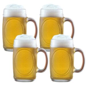 Kit Com 6 Canecas De Vidro Chopp Cerveja Bar Restaurante Padaria 350Ml(4 Unidades) (Cervejas)