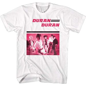American Classics Camiseta adulta de manga curta Duran Duran 80s Music Band Image, Branco, P (CDs)