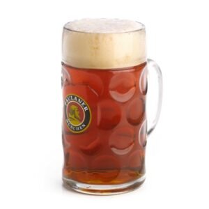 Paulaner Caneca de cerveja Dimpled Isar - 1 litro de massa Krug (Cervejas)