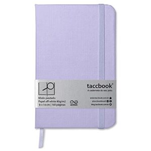 Caderneta Pautado taccbook® Roxo (pastel) 14x21 Ríg. (CDs)