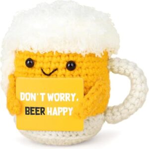 Gifts for Him Her Boyfriend Girlfriend Birthday Christmas, to My Love Handmade Crochet Beer, Wedding Anniversary Valentines Gift for Women Men, Romantic I Love You Gift for Couples Wife Husband (Cervejas)