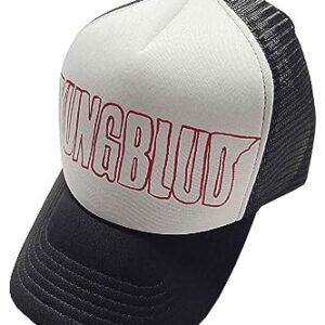 Rock Off officially licensed products Boné de beisebol Yungblud logotipo vermelho contorno novo oficial preto caminhoneiro tamanho único (CDs)