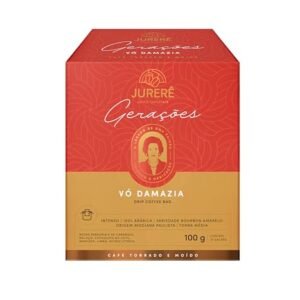 Café Jurerê Gerações Vó Damázia - Especial 85+ Bourbon Amarelo - Drip Coffee Bag 100g 10 Sachês - Notas Caramelo Melaço Chocolate - Mogiana Paulista (Café)