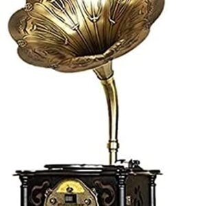 UWEREBFM Gramofone retro, Hi-Fi e versão fonográfica doméstica, estilo retrô, gramofone USB Player FM R (Equipamentos)