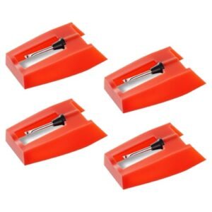 Conjunto de reposição para toca-discos (pacote com 4) – Ajuste universal com capa protetora (Equipamentos)