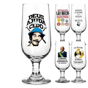 1 Taça Cerveja/Chopp 300ml Personalizada Frases Engraçadas Vários Modelos Vidro Presente Taça Floripa (SEU MADRUGA) (Cervejas)