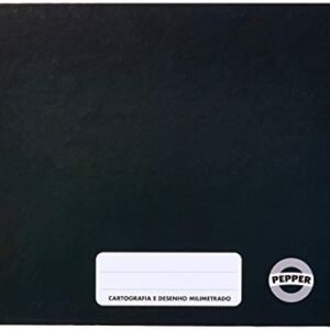 Tilibra - Caderno Esp CD Cartografia Sem Seda Milimetrado Pepper Preto 80 Folhas Multicor, 1 unidade (CDs)