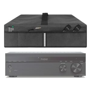 Kingshion Capa Protetora Contra Poeira Para Toca-Discos, Receptor Estéreo Compatível Com Yamaha R-S202Bl, R-S500Bl, R-N301Bl, Rx-V681Bl, Sony Str-Dh540, Str-Dh590, Str-Dh100, Str-Dh190 (Equipamentos)