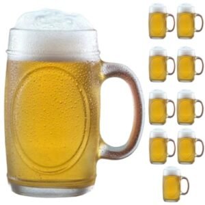 Kit Com 6 Canecas De Vidro Chopp Cerveja Bar Restaurante Padaria 350 Ml(10 Unidades) (Cervejas)