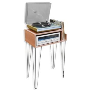 Estante rack para toca discos de Vinil LPs com pé de ferro (Equipamentos)