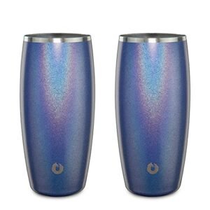 SNOWFOX Copo de cerveja de aço inoxidável isolado a vácuo premium, acessórios para bar doméstico, elegante barman, copos leves, talheres elegantes, bebidas geladas permanecem frias, 510 g, conjunto (Cervejas)