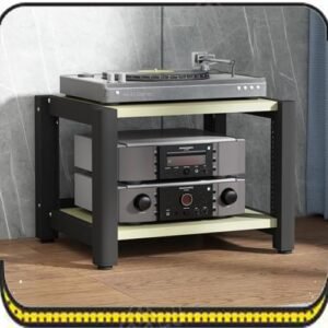 Home Theatre HiFi Amplificador Rack Suporte de mídia móvel CD Player Suporte 2/3/4/5 nível Torre de Áudio Estéreo Gabinete Estéreo (Nogueira Clara, 3 Níveis) (Equipamentos)