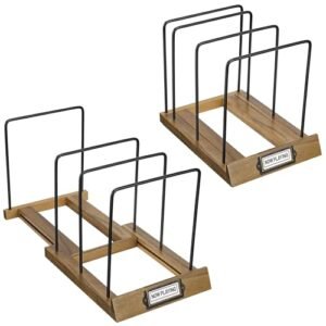 Big Fudge Armazenamento de discos expansível de madeira de acácia de vinil – suporte de álbum LP e suporte de vinil resistente a arranhões – para organização e exibição de coleções de discos (Equipamentos)