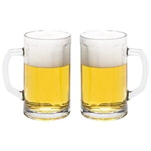 Vikko Caneca de Cerveja, Conjunto de 2 Canecas de Cerveja, 500 ml, Pode Lavar Louça, Copo Durável para Cervejas Artesanais, Cerveja ou Água (Cervejas)