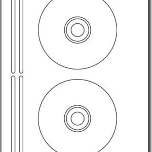 Etiquetas de CD imprimíveis - 20 folhas / 40 CD e 80 adesivos de lombada - Compatível com laser e jato de tinta - Funciona como etiquetas de CD e DVD (CDs)