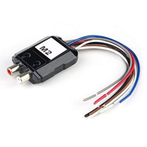 Generic Conversor de áudio Alto e Baixo para Subwoofer Estéreo de Carro Adequado para Melhor Efeito de Som, Amplificador de Rádio CD DVD, Plástico Durável Vestível de Fácil Instalação (Equipamentos)