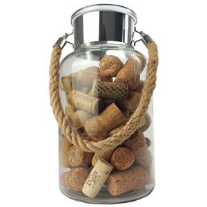 Genérico Porta Rolhas de Vinho Champanhe Luxo Vaso Decoração 14 x 14 x 26 cm (Vinhos)